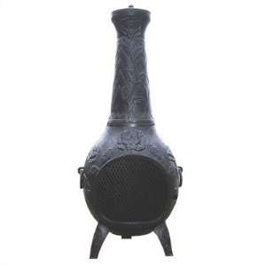  The Blue Rooster ALCH012GK Rose Chiminea Outdoor Fireplace with Gas 