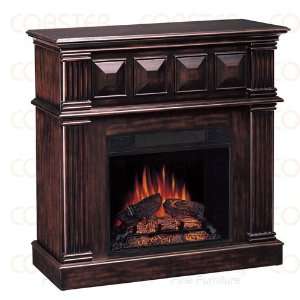  Wall Mantel Fireplace In Rich Cappuccino Finish