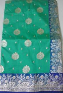 New Bollywood Vintage Designer 100% Banarsi Silk Saree Curtain Dress 
