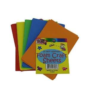  24 Packs of 20 Assorted Foam Craft Sheets: Home & Kitchen