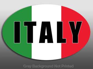 Oval ITALY Sticker  italia decal flag decal euro car it  