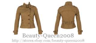   Light Brown Faux Leather Jacket Military Cropped sz XXS/XS/S/M  