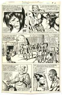   Page 6 Original Art Ernie Chan John Buscema Great Conan Panels  