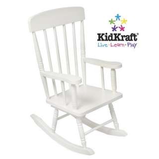   White Wooden Spindle Rocking Chair Childrens Rocker KidKraft Furniture