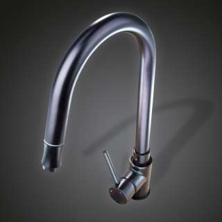 14 Chrome Kitchen Faucet Pull Out Single Handle Dual Spray Sink 