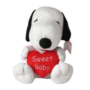   : Peanuts Plush Doll   Snoopy stuffed toy w/ Heart  7in: Toys & Games