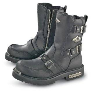 Mens HARLEY DAVIDSON Motorcycle FURY Boots Buckles Casual BLACK (Size 