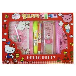 Sanrio Hello kitty Stationery Set   7pcs Hello Kitty Gift Box Set (Red 