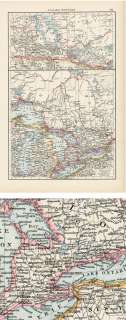 Antique 1900 Times Atlas Map of Ontario & Manitoba  