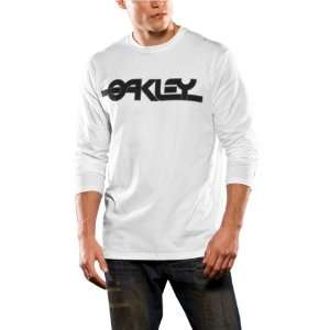  Oakley Flashback Mens Long Sleeve Race Wear Shirt   White 