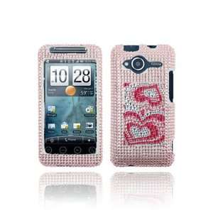 HTC EVO Shift 4G Full Diamond Graphic Case   Pink Hearts 