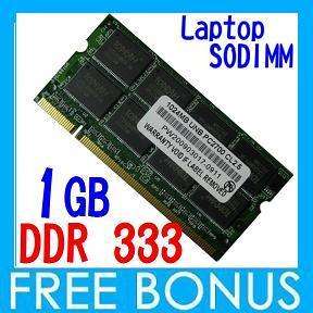 T1L3 1GB 1G DDR 333 PC 2700 SODIMM RAM NOTEBOOK MEMORY  