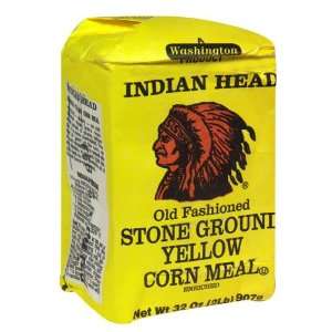 Indian Head Corn Meal Old Fashioned Stone Ground White 2 Lb 2 packs 