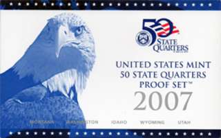 2007 US COINS STATE QUARTERS 5 COIN PROOF SET  
