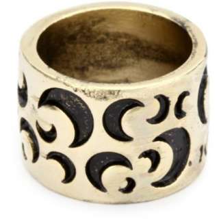 Low Luv by Erin Wasson Gold Cigar Band with Antiqued Engraving Ring 