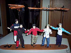 NSYNC COLLECTIBLE (5) MARIONETTE muppet DOLL w/STANDS&  