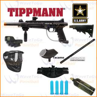 Tippmann US Army Carver One Rifle/CQB Paintball Gun Sniper Combo with 