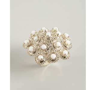 Kendra Scott mother of pearl Marxis beaded ring
