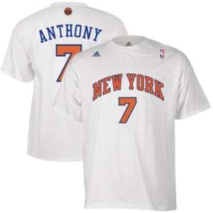 Knicks Carmelo Anthony White Jersey T Shirt sz Large  