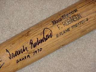 Frank Robinson Game Used Signed Bat Orioles Reds HOF  