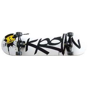  Krown Pro Black Splat Logo Complete Skateboard Sports 