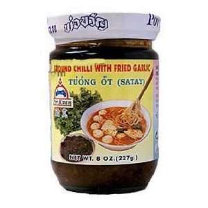 Por Kwan Thai Ground Chili with Fried Garlic   8 oz jar  