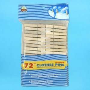   Clothes Pin 72 Count Wood Laundry Case Pack 48 Arts, Crafts & Sewing
