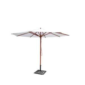 com Living Accents 11ft Olefin Market Umbrella with Wood Pole Patio 