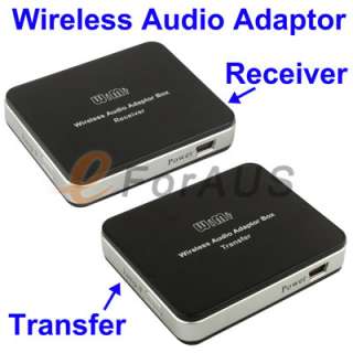 4GHz Wireless Audio Adapter Box Transmitter 40m Receiver USB Remote 