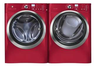 NEW Electrolux Red Steam Washer & Steam Electric Dryer Set EIFLS55IRR 