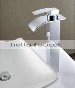 Tall Waterfall Bathroom Tap Kitchen Basin Mixer Tap sink faucet 1262 