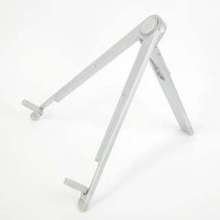 Portable Desk Stand Holder For iPad 2 Laptop Silver Tone ALLOY XMAS 