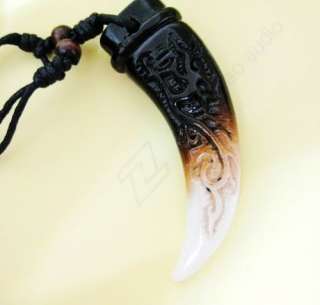 12PCS cool mans pendant tooth tribal gothic nice necklace  