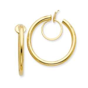  14K Non pierced Hoop Earrings Jewelry