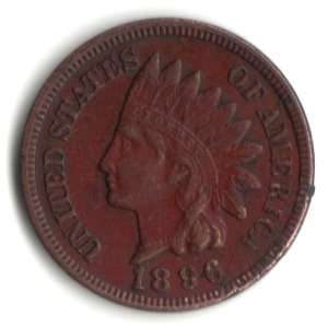  1896 U.S. Indian Head Cent / Penny Coin 