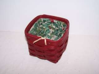  RETIRED Holiday Gift Basket Super Set Bold RED + Custom Liner   NEW