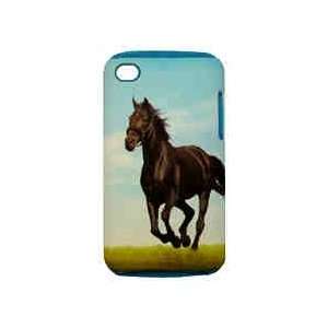  Black Horse Two Tone Soft Silicone Case and Hard Case for 