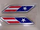 Fiat stick on fender emblem badge name plate American Flag style peel 