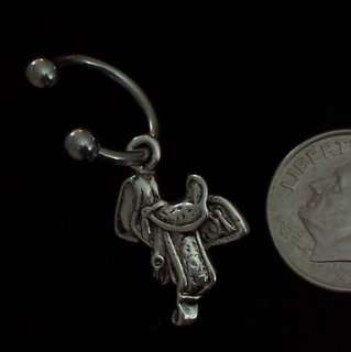 Saddle Belly Ring Navel Rodeo western cowboy horse  