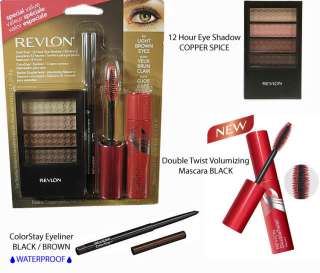 Revlon 12 Hour Eye Shadow Copper Spice + ColorStay Eyliner Black/Brown 