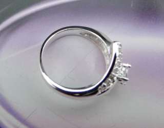 925 Sterling Silver Flower Fashion Finger Ring JR58  