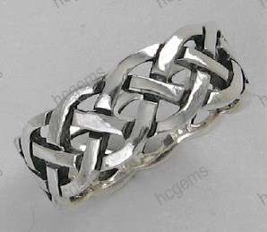 Celtic Woven Trinity Band Ring Sterling Silver 8   13  