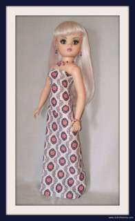 SALE OOAK HANDMADE FASHION Stole + Gown + Jewelry 4 MA CISSY Doll 