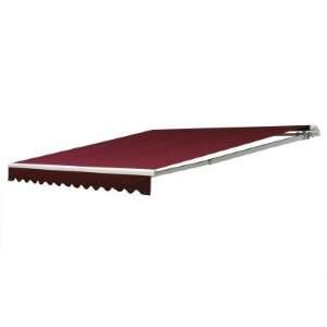  NuImage Awnings 20 Wide x 118 Projection Burgundy Patio 