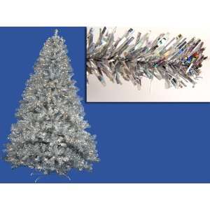  4 Pre Lit Silver Artificial Sparkling Christmas Tree 