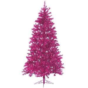   Fuschia Pre Lit Laser Tinsel Artificial Christmas Tree: Home & Kitchen