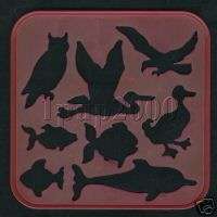 Tupperware Stencils: ANIMALS   BIRDS & FISH Stencil  