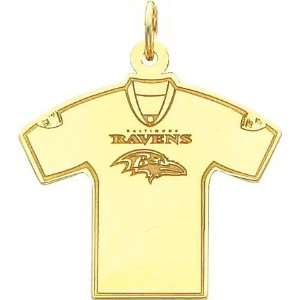 14K Gold NFL Baltimore Ravens Football Jersey Charm  