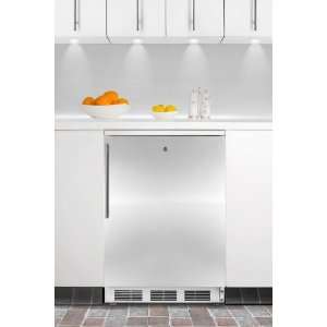   refrigerator with lock, stainless steel door, and thin handle Kitchen