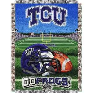 Texas Christian Horned Frogs NCAA Woven Tapestry Throw (Home Field 